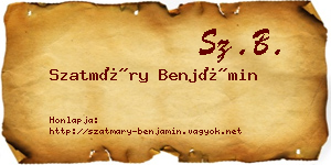 Szatmáry Benjámin névjegykártya