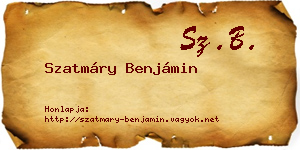 Szatmáry Benjámin névjegykártya